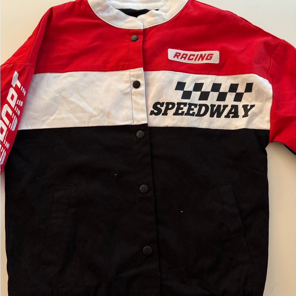 Racing Kids Jacket - Red, White, and Black